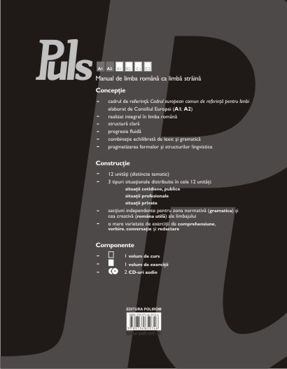 Puls – Manual de limba romana pentru straini – Nivel A1/A2 | Daniela Kohn carturesti.ro poza 2022