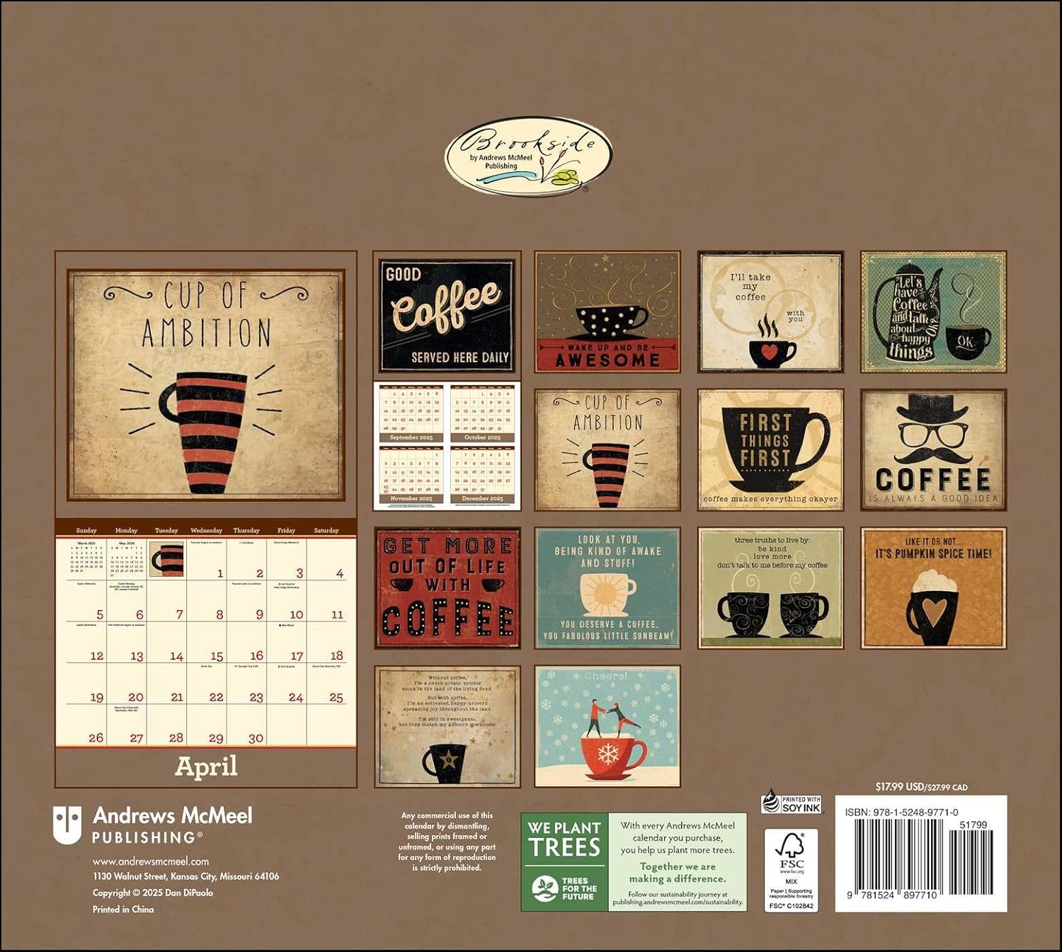 Calendar de perete 2026 - Coffee | Andrews McMeel