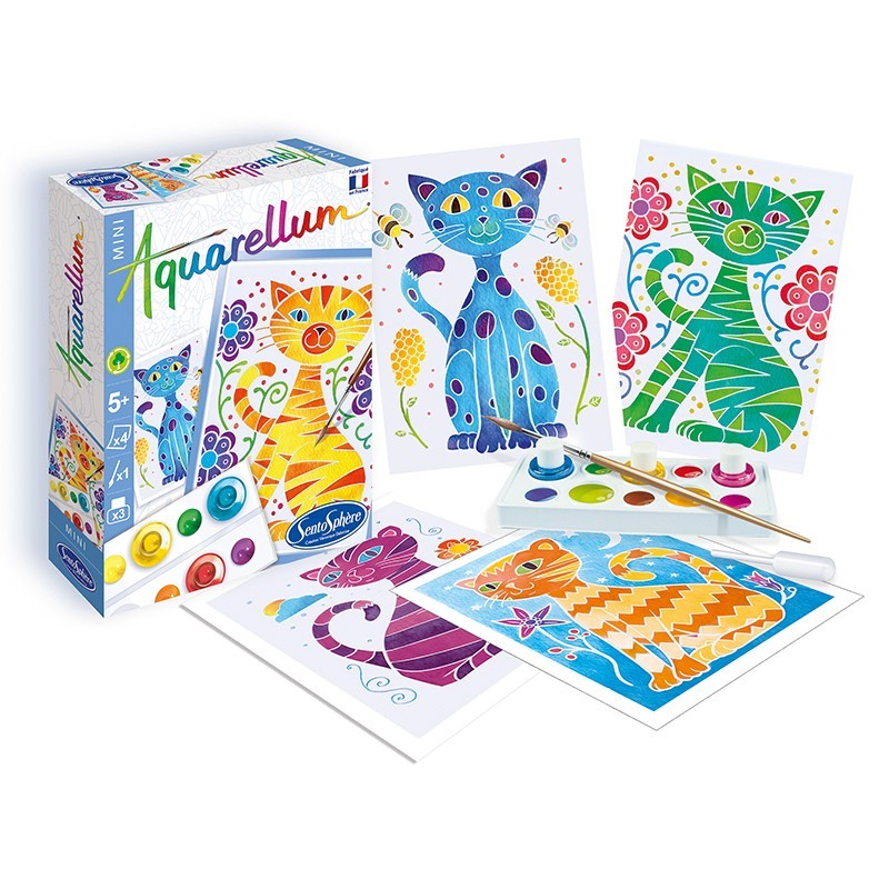 Set creativ - Aquarellum Mini - Pisici | Sentosphere