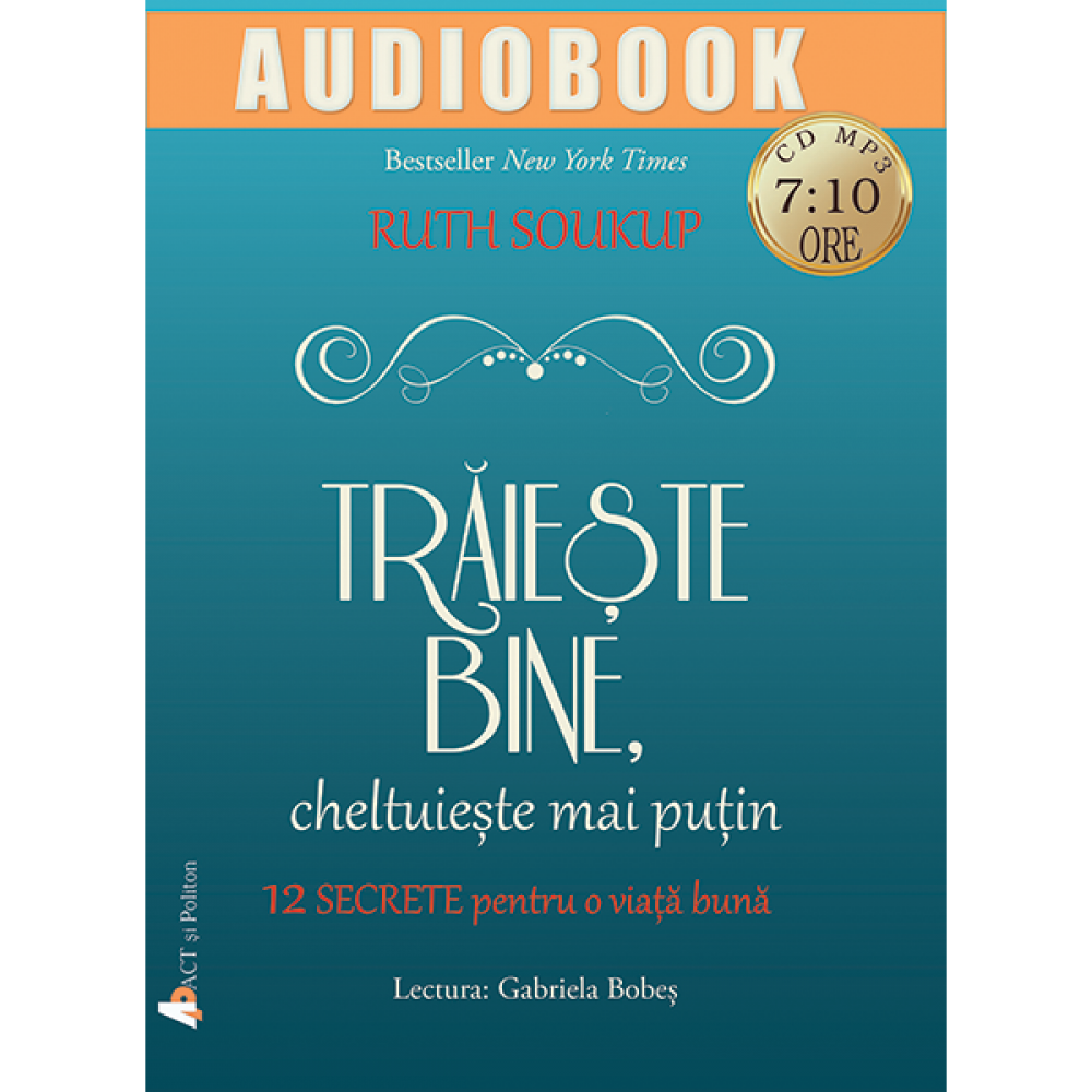 Traieste bine, cheltuieste mai putin – Audiobook | Ruth Soukup carturesti.ro poza bestsellers.ro