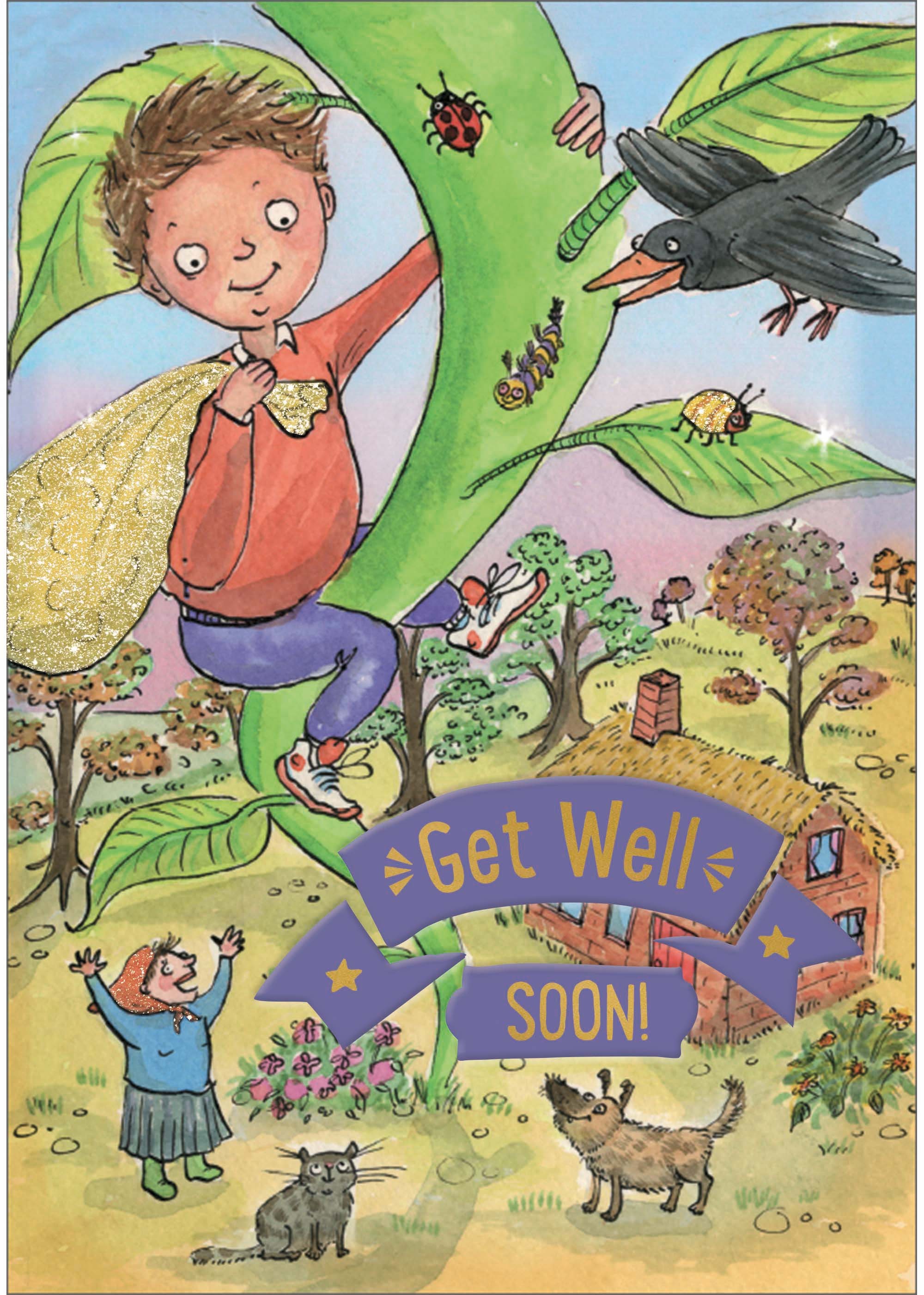 Felicitare cu poveste - Get well soon - Jack and the Bean Stalk | Cardoo