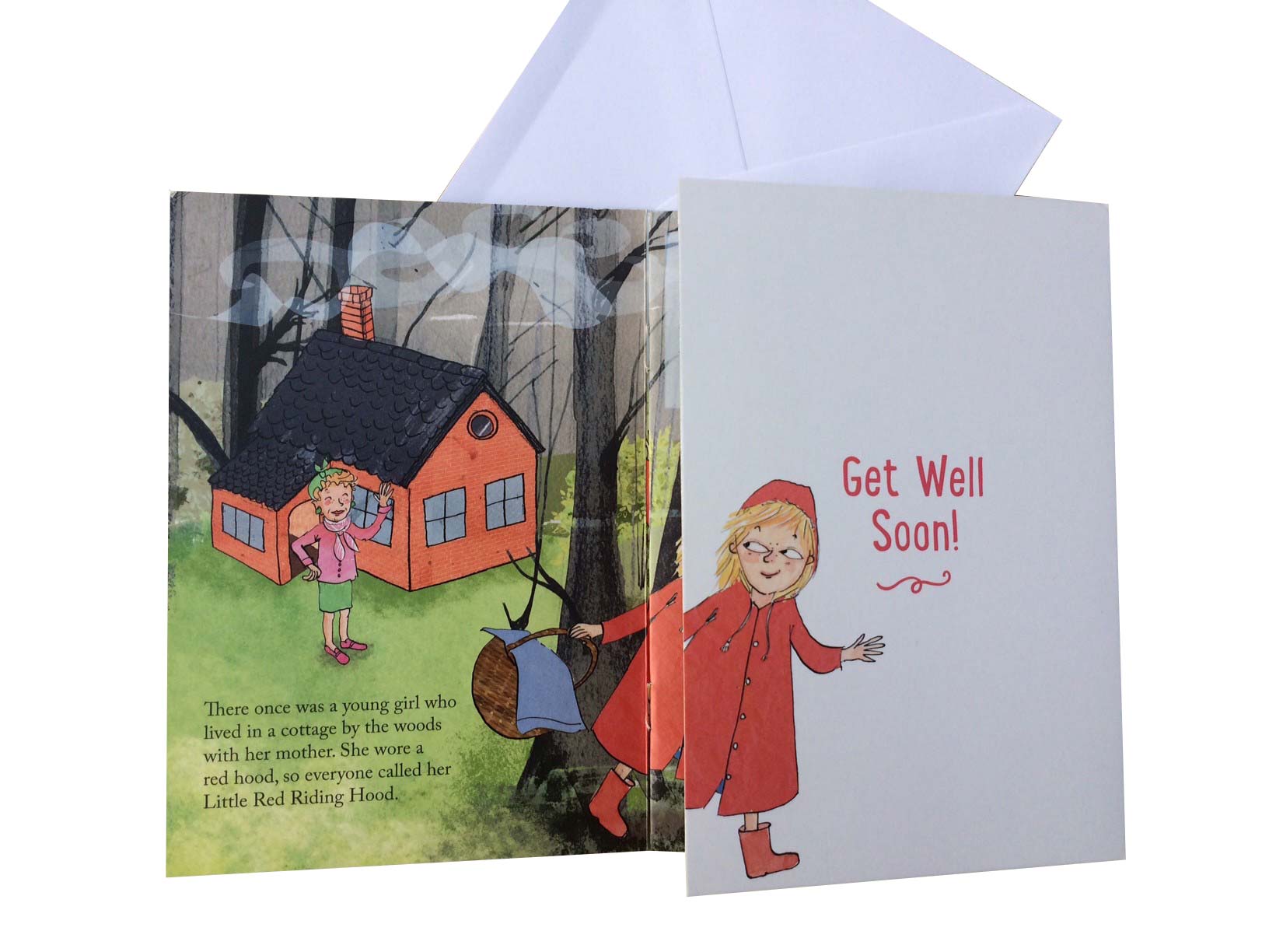 Felicitare cu poveste - Get well soon - Little Red Riding Hood | Cardoo