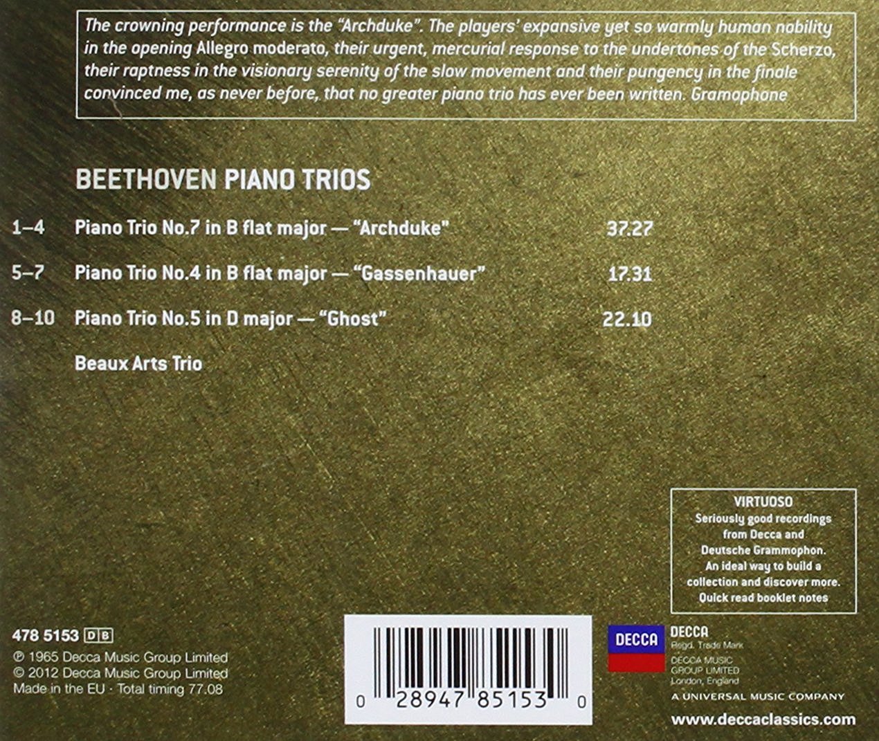 Beethoven: Piano Trios - 