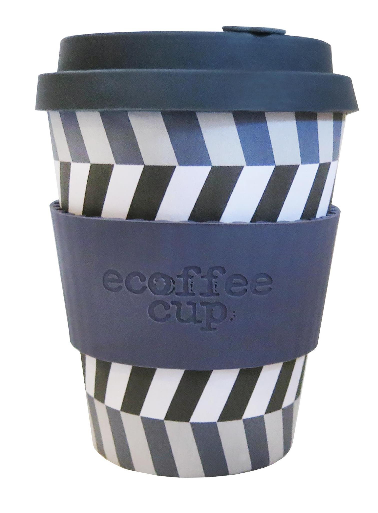 Cana de voiaj cu capac - 12Oz Grey Blue | Ecoffee Cup