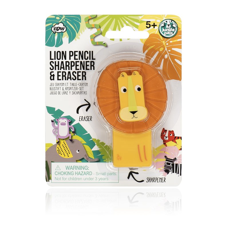 Set - Jungle Pal Lion Sharpener And Eraser | NPW