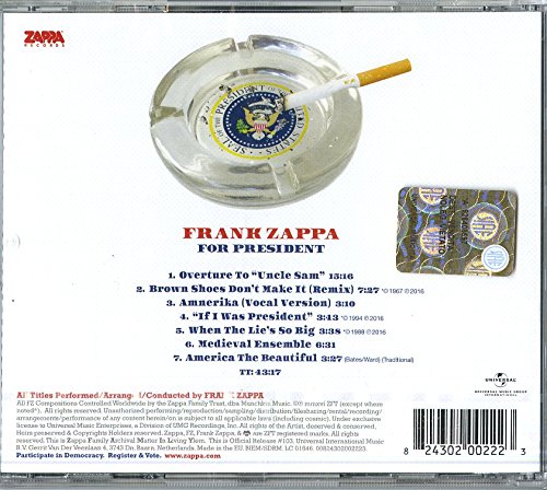 Frank Zappa For President | Frank Zappa - 1 | YEO