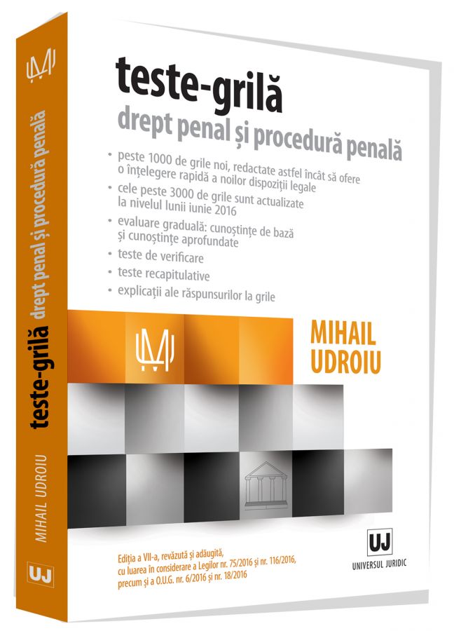 Teste-grila. Drept penal si procedura penala | Mihail Udroiu