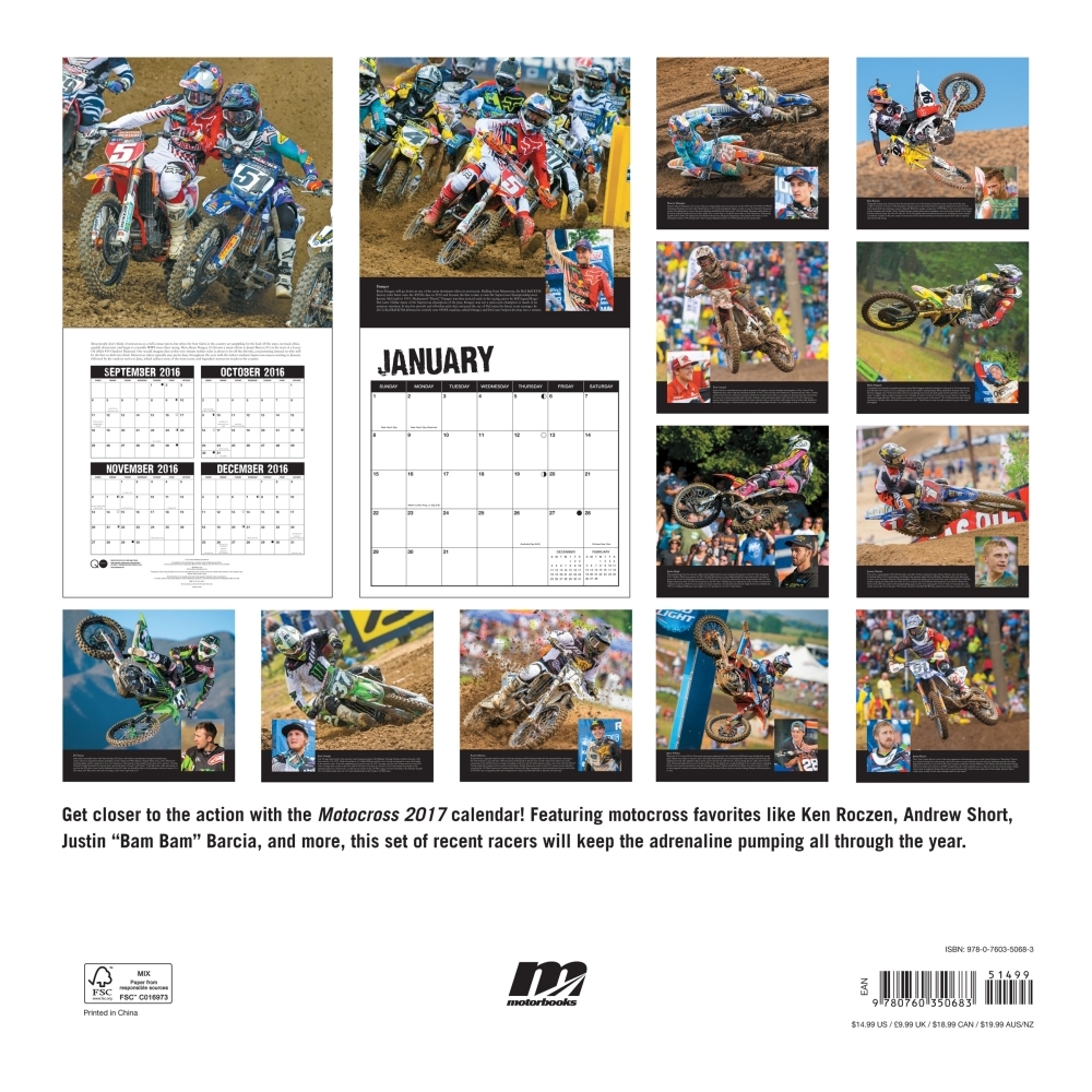 Calendar 2017 - Motocross | Motorbooks