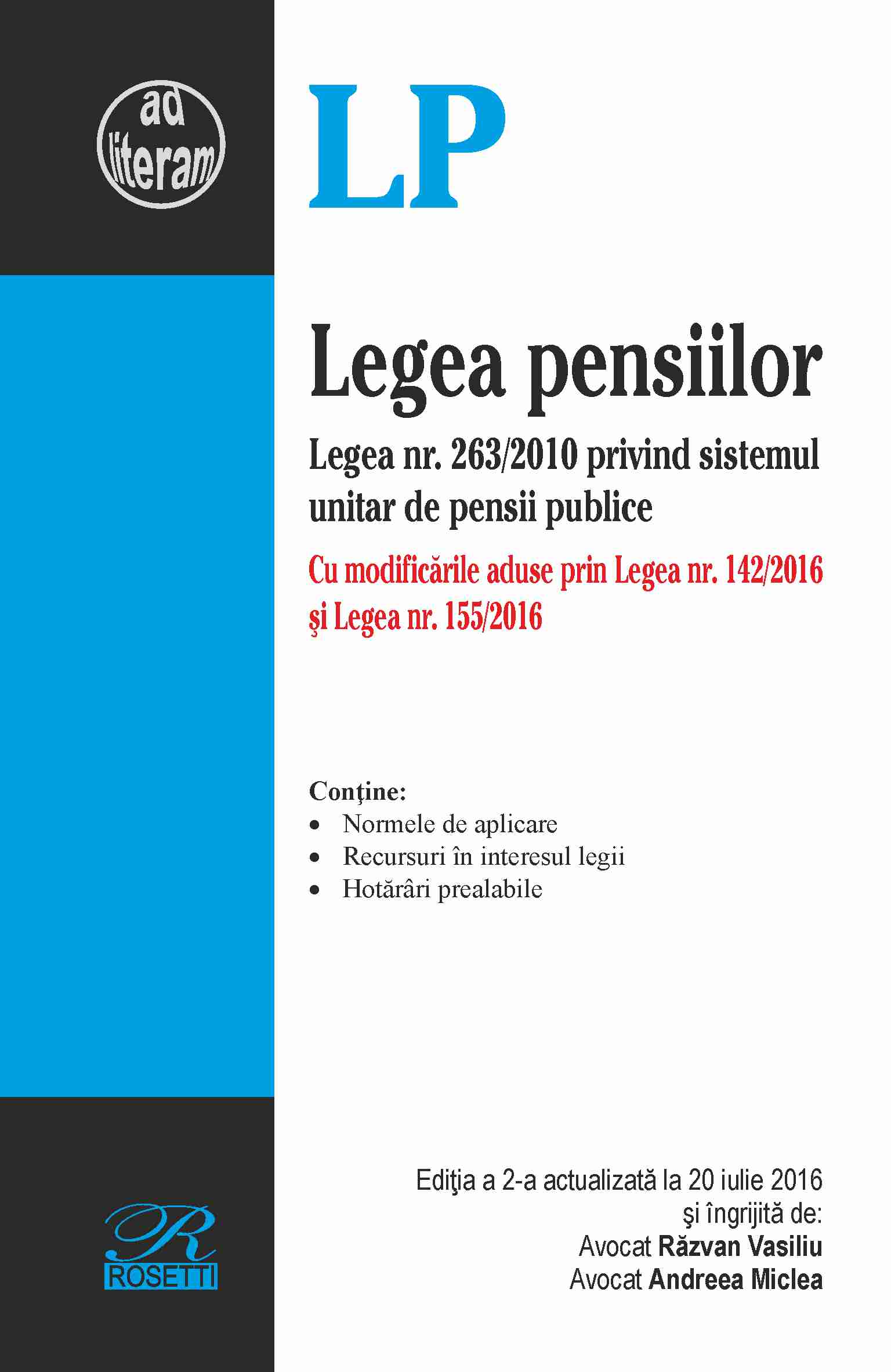 Legea pensiilor | Razvan Vasiliu, Andreea Miclea carturesti.ro Carte