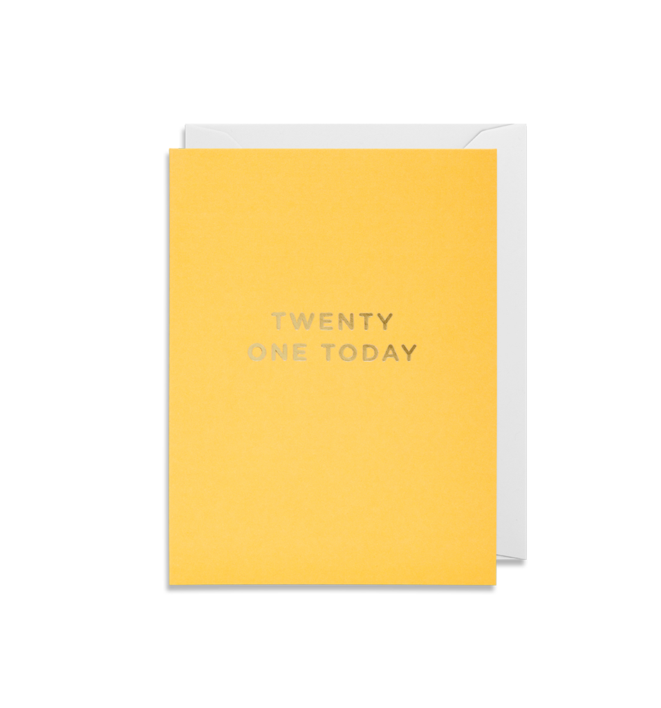 Felicitare - Twenty One Today | Lagom Design