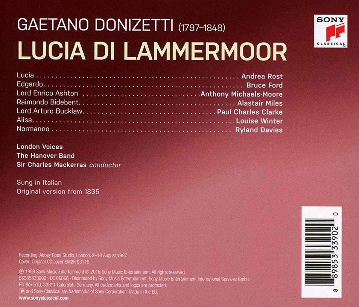 Donizetti - Lucia Di Lammermoor | Charles Mackerras - 1 | YEO