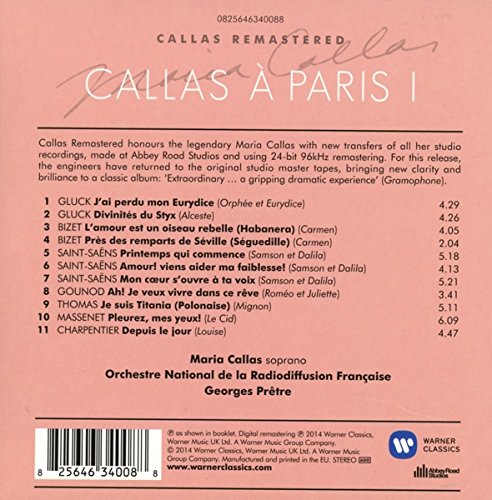 Callas a Paris I 1961 - Maria Callas Remastered | Maria Callas, French Radio National Orchestra, Georges Pretre - 1 | YEO