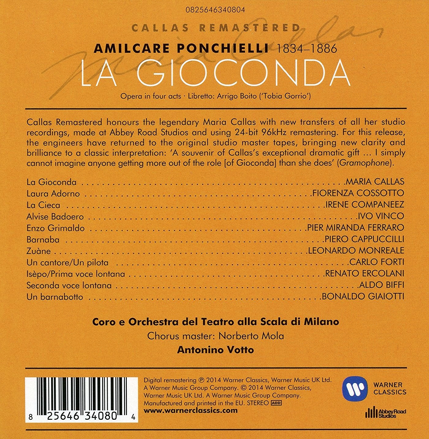 Ponchielli - La Gioconda Maria Callas Remastered | Fiorenza Cossotto, Maria Callas - 1 | YEO