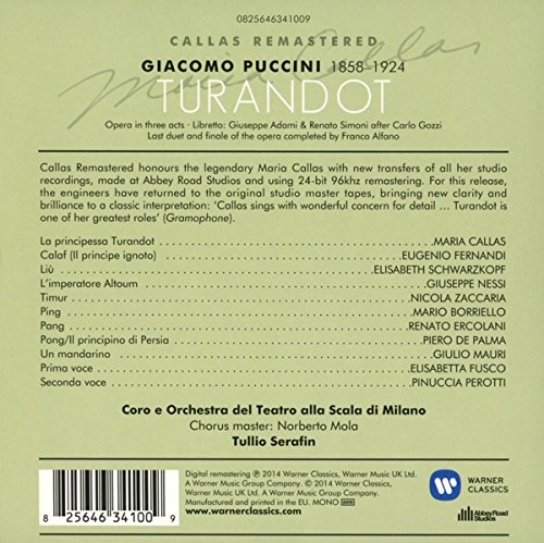 Puccini - Turandot Maria Callas Remastered | Maria Callas, Elisabeth Schwarzkopf, Eugenio Fernandi - 1 | YEO