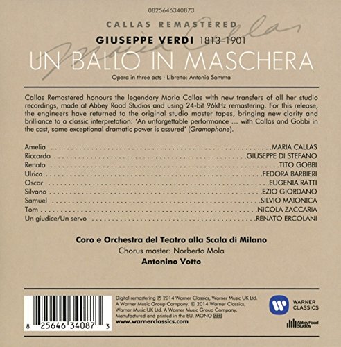 Maria Callas - Verdi - Un Ballo in Maschera | Maria Callas, Tito Gobbi, Chorus & Orchestra of La Scala Milan, Antonino Votto - 1 | YEO