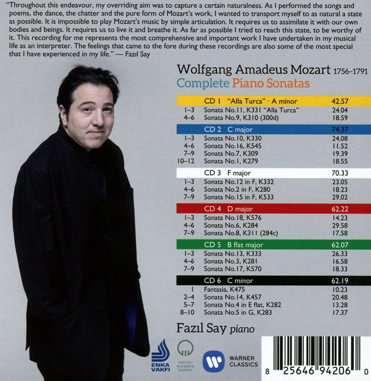 Mozart - Complete Piano Sonatas | Fazil Say, Wolfgang Amadeus Mozart - 1 | YEO