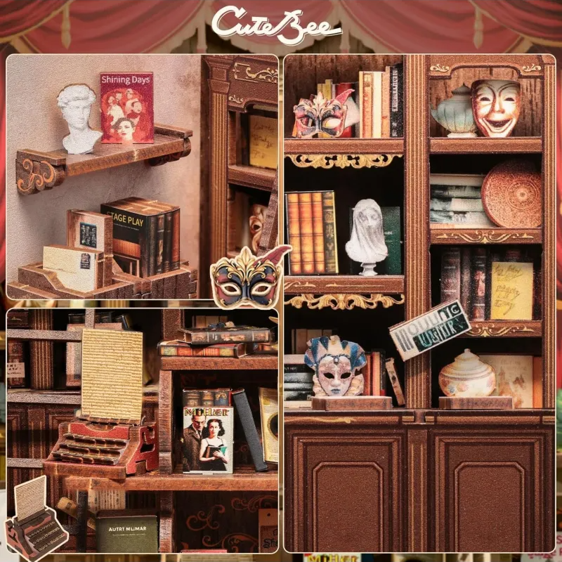 Puzzle 3D 253 piese - Cotor de carte - The Drama Bookshop | Cutebee - 4