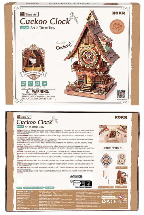 Puzzle 3D 436 piese - Cuckoo Clock | Robotime - 9