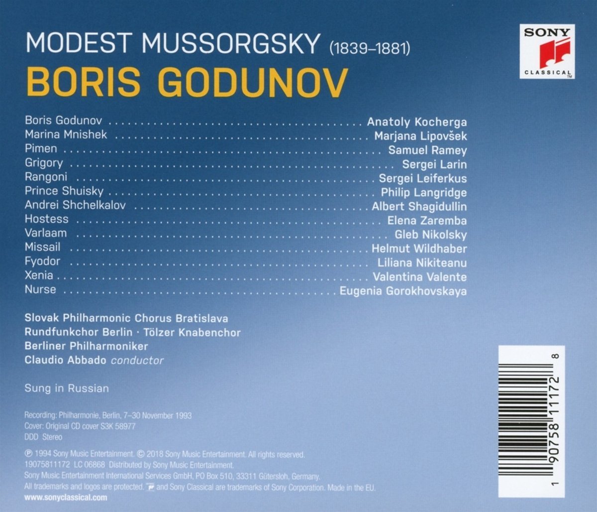 Mussorgsky: Boris Godunov | Claudio Abbado - 2 | YEO