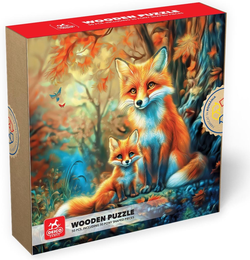 Puzzle 50 piese - Vulpe | Deico Games - 1