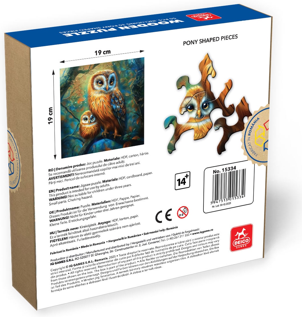 Puzzle 50 piese - Bufnita | Deico Games - 1