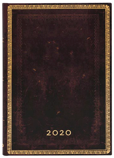 Agenda 2020 - Black Moroccan - Horizontal, Midi | Paperblanks