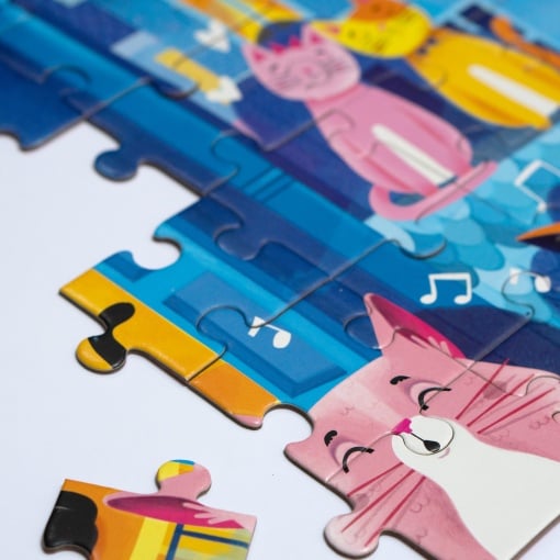 Puzzle Fosforescent - Pisici, 120 piese | Mimorello - 1