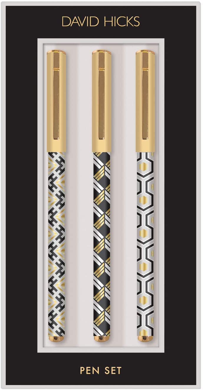 Set 3 pixuri - David Hicks: (Neutrals) Everyday Pen Set | Galison