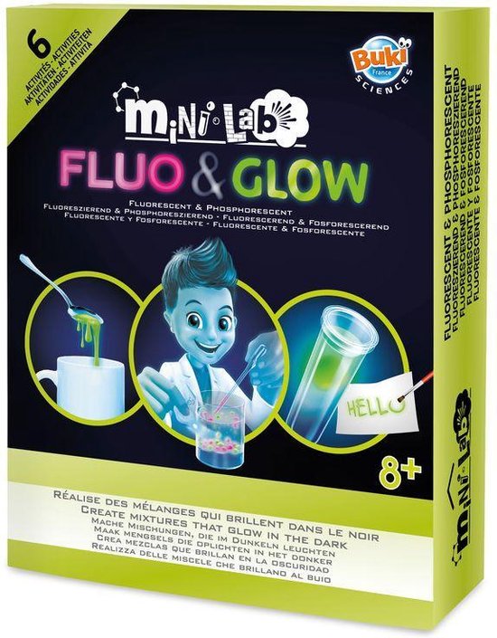  Joc - Mini Laborator Fluo & Glow | Buki 