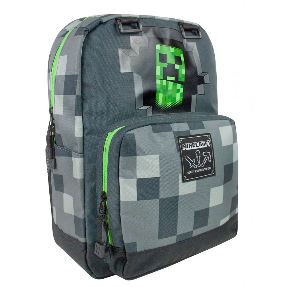 Ghiozdan - Minecraft Creeper - Dark Grey | Welt Marken