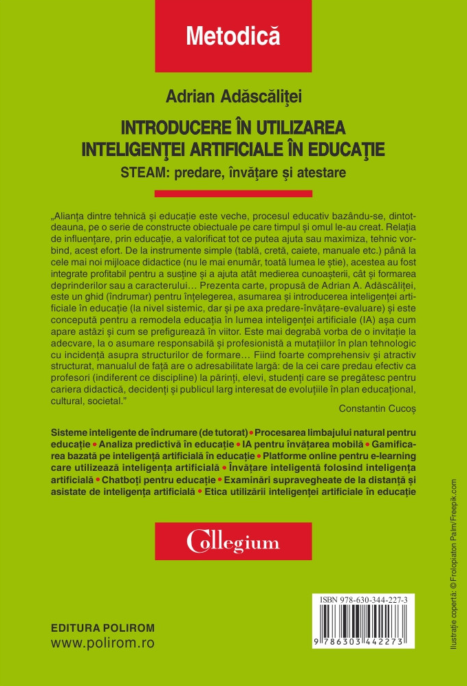 Introducere in utilizarea inteligentei artificiale in educatie | Adrian Adascalitei