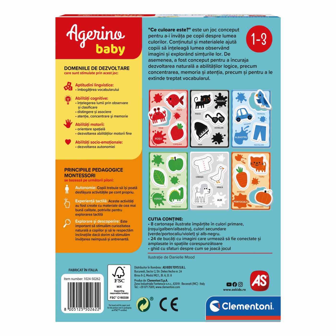 Joc de societate - Agerino Baby Montessori - Ce culoare este? | AS - 2