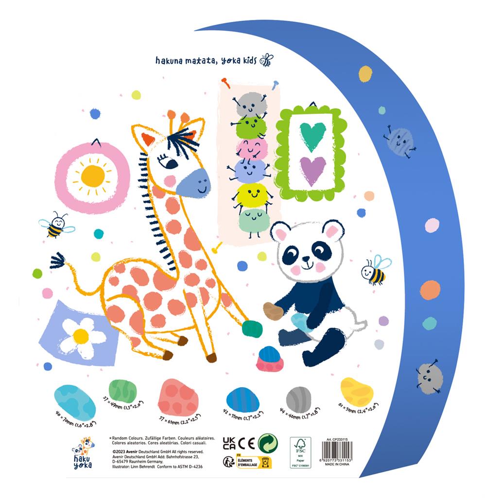 Set 6 creioane colorate - Pietricele | Haku Yoka