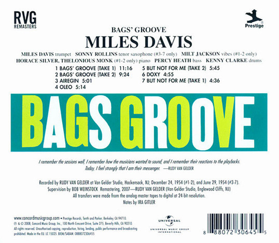 Bags Groove | Miles Davis