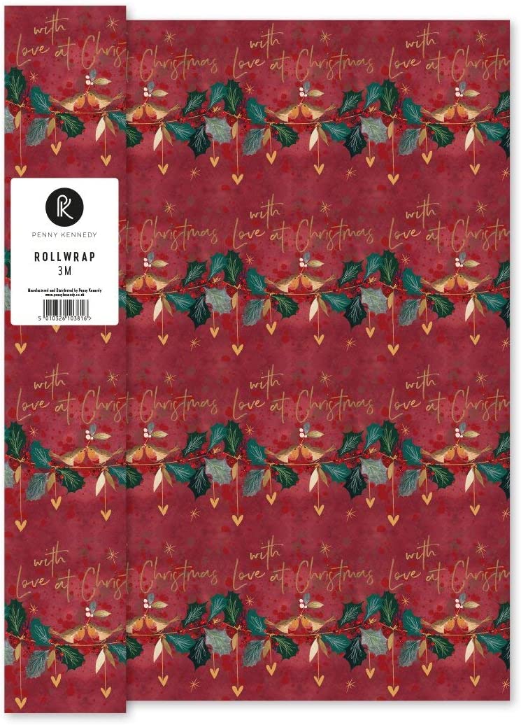 Hartie de impachetat - With Love At Christmas, Roll Wrap 300x70 cm | Penny Kennedy