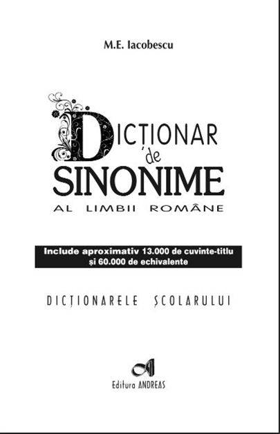 Dictionar de sinonime al limbii romane | M.E. Iacobescu - 4