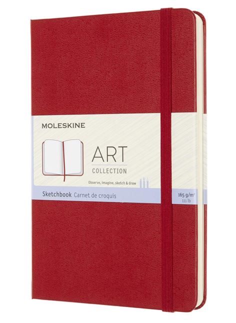 Carnet - Moleskine Art Sketchbook - Medium, Hard Cover, Plain - Scarlet Red | Moleskine