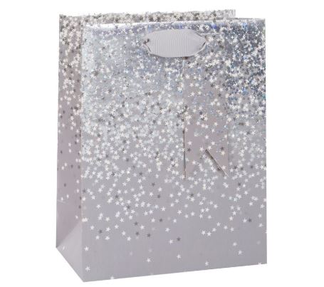 Punga de cadou - Medium - Falling Stars Silver | Glick