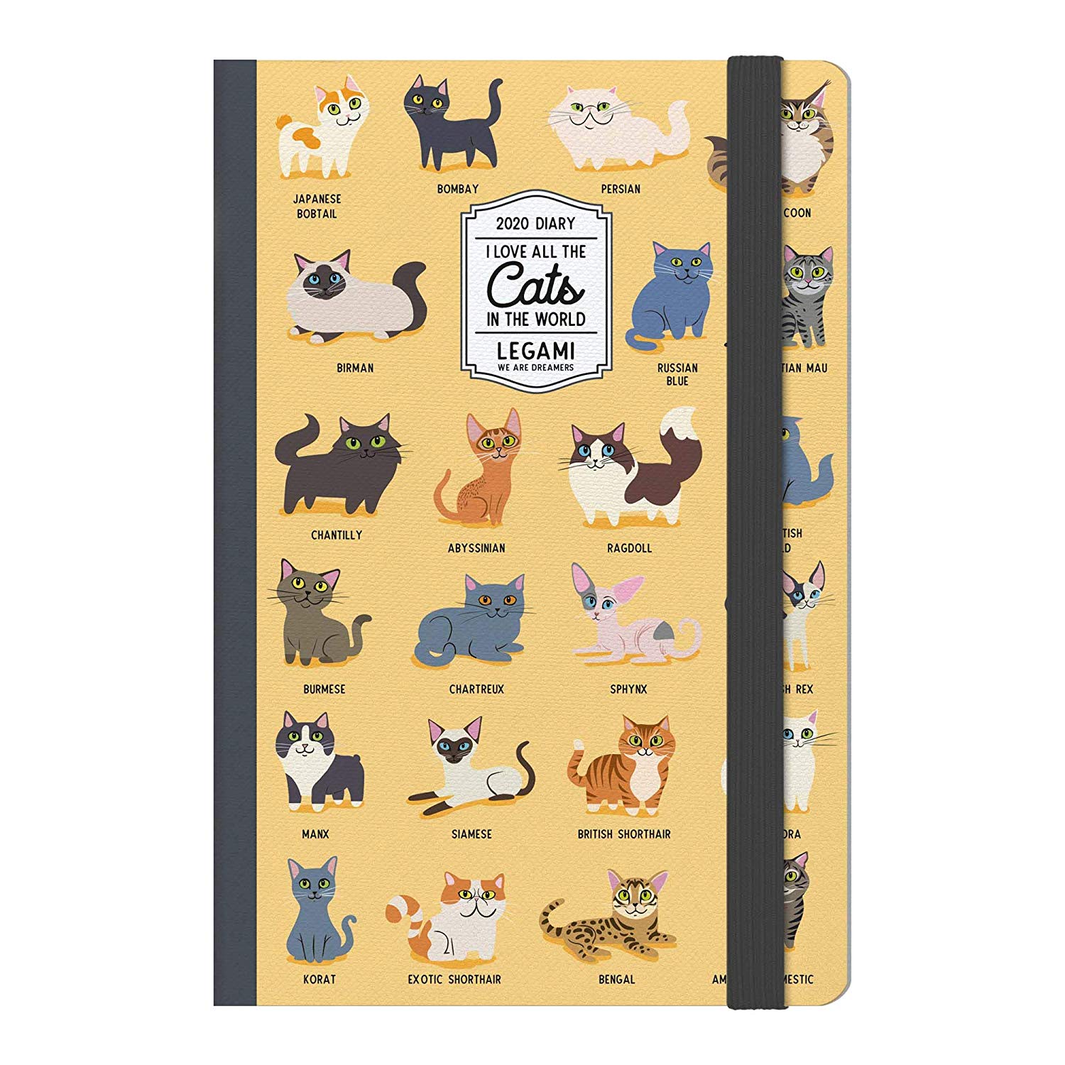 Jurnal - Medium Weekly Planner 12-Months - Cats | Legami