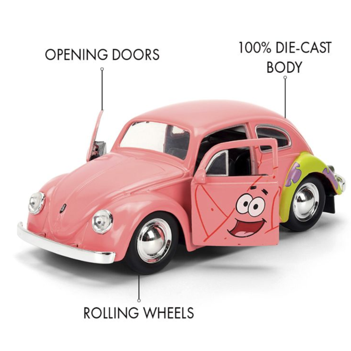 Masinuta metalica - Sponge Bob - Volkswagen Beetle 1959 | Jada Toys - 3
