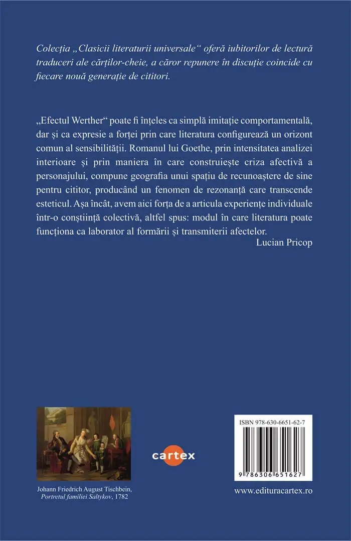 Suferintele tanarului Werther | Johann Wolfgang Von Goethe