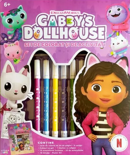 Gabby's Dollhouse. Set de colorat si de activitati |