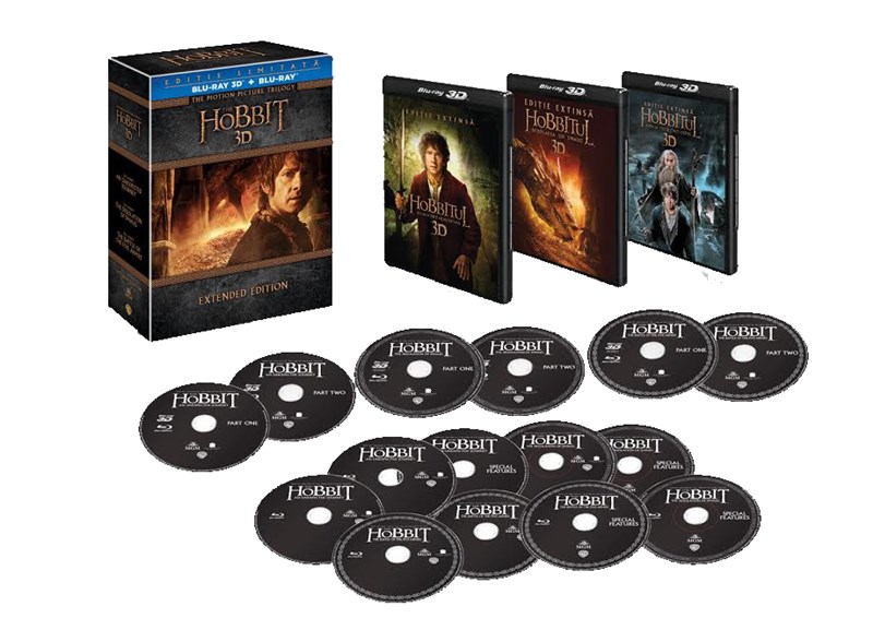 Hobbitul - Trilogia Editia Extinsa 3D (Blu Ray Disc) / Hobbit Trilogy - Extended Edition | Peter Jackson