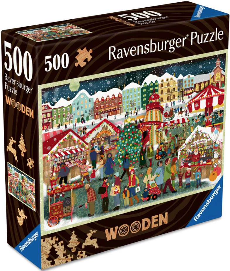 Puzzle din lemn - Targ de Craciun, 500 piese | Ravensburger - 1
