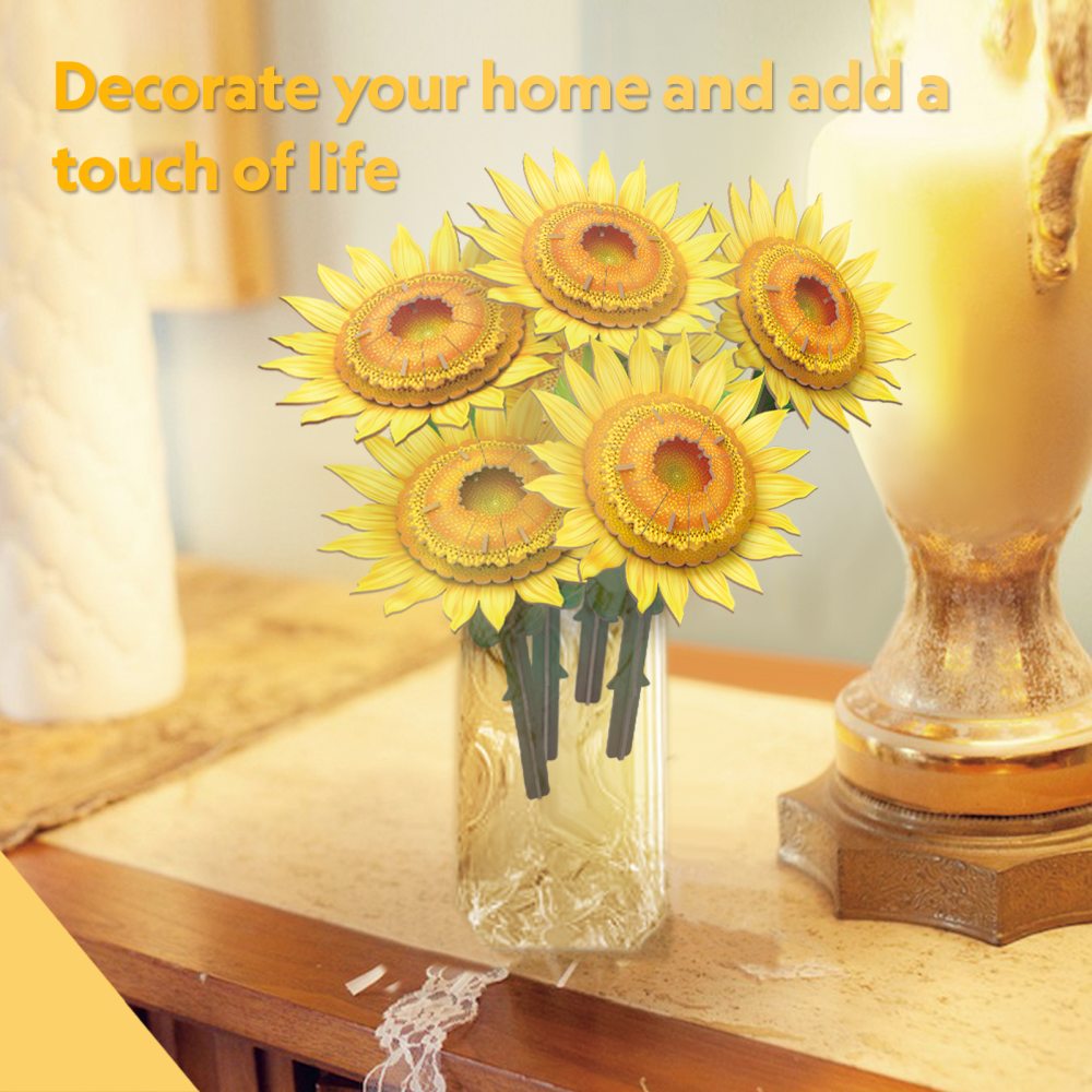 Puzzle 3D - Buchet de Floarea Soarelui, 180 piese | CubicFun - 3