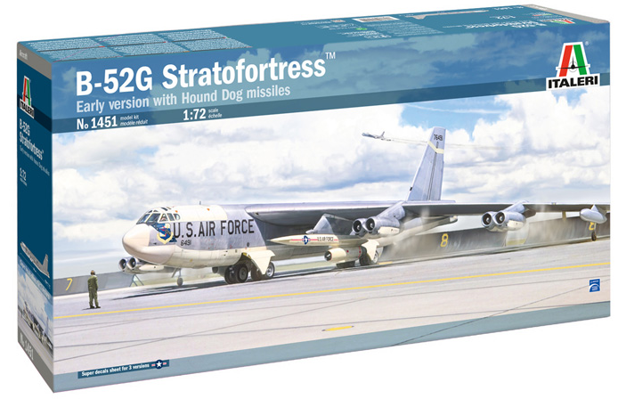 Kit de construit - Avion B-52G Stratofortress cu rachete Hound Dog | Italeri - 4