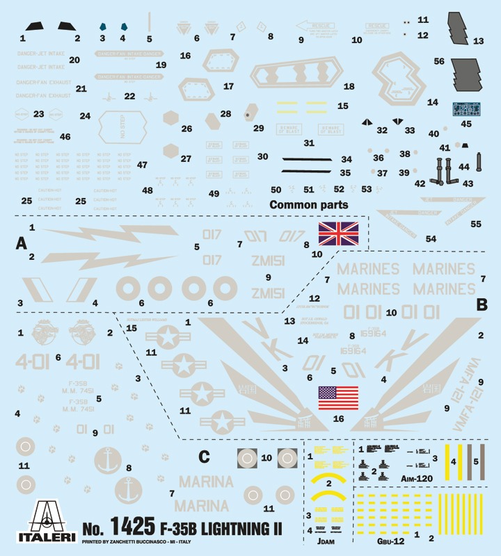 Kit de construit - Avion F-35 B Lightning II (STOVL) | Italeri - 1