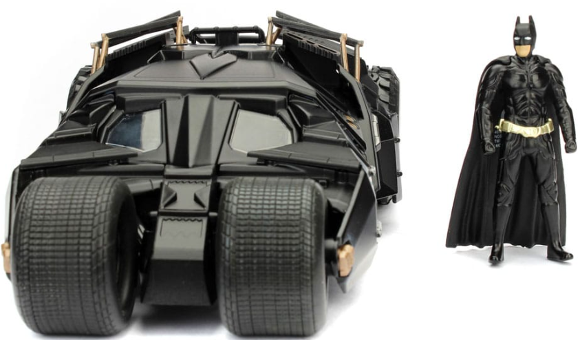 Figurina si masinuta metalica - The Dark Knight - Batmobile & Batman | Jada Toys - 1