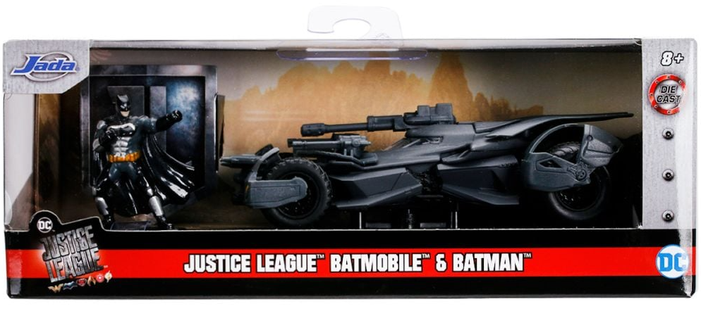 Set masina si figurina - DC Justice League: Batmobile & Batman  | Jada Toys - 1