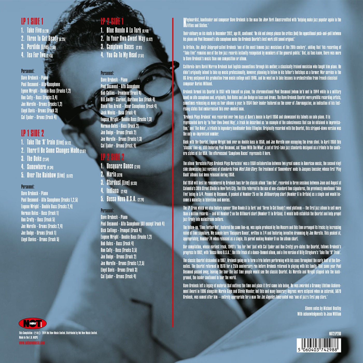 The Very Best Of (Blue Vinyl) | Dave Brubeck - imagine 2